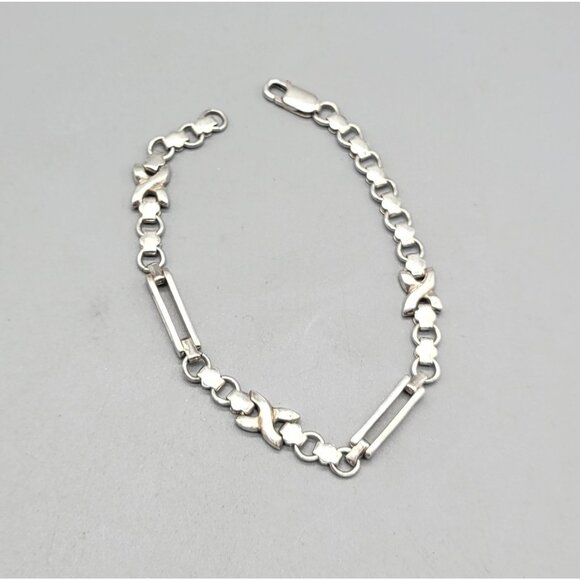 Sterling Silver Chain Link Wrap Bracelet B1A - Picture 1 of 6